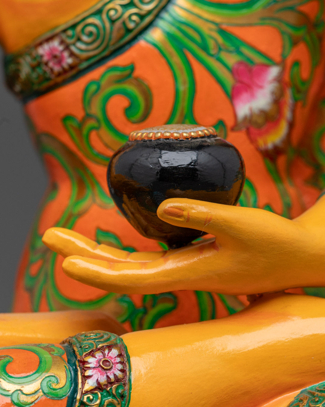 13.9" Yellow Shakyamuni Buddha Sculpture