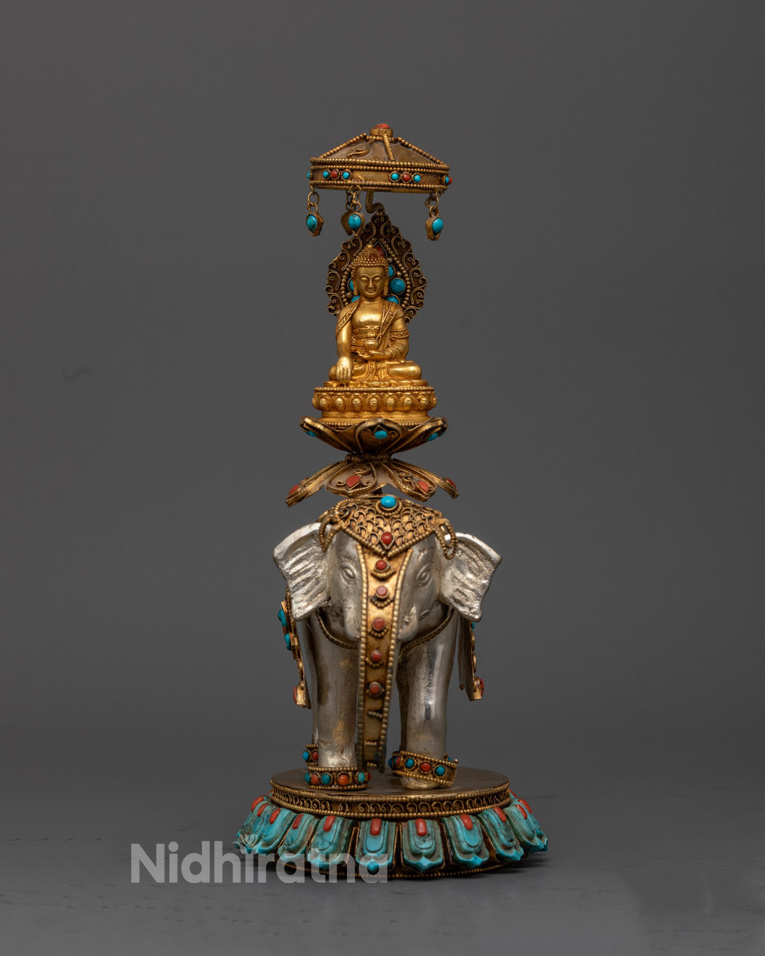 Shakyamuni Buddha on Elephant | Spiritual Feng Shui Decor