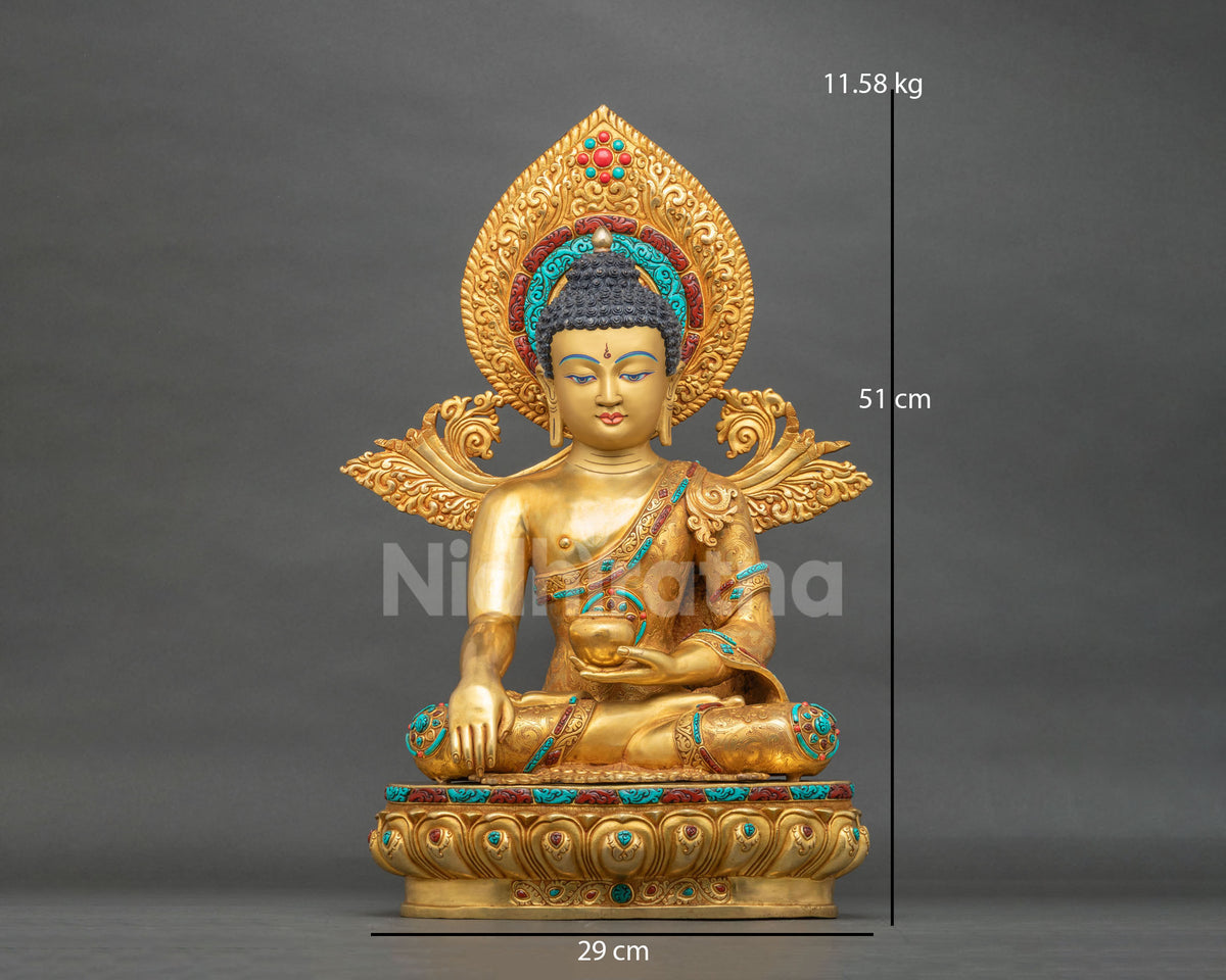 Serene Buddha Shakyamuni Sculpture | Buddhist Zen Decor for Meditation