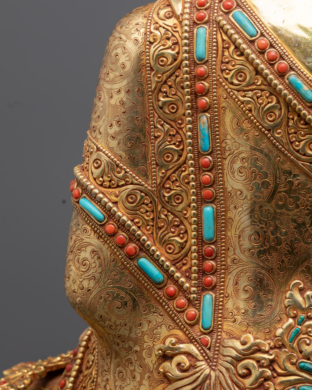 Tibetan Crown Shakyamuni Buddha Statue | Authentic Nepalese Copper
