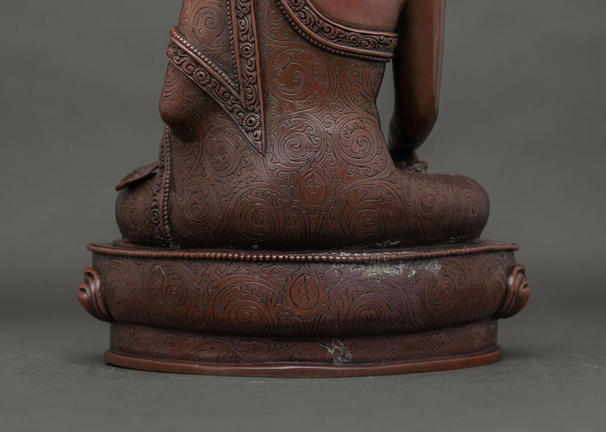 Shakyamuni Buddha Statue | Traditional Copper Sculpture from Nepal