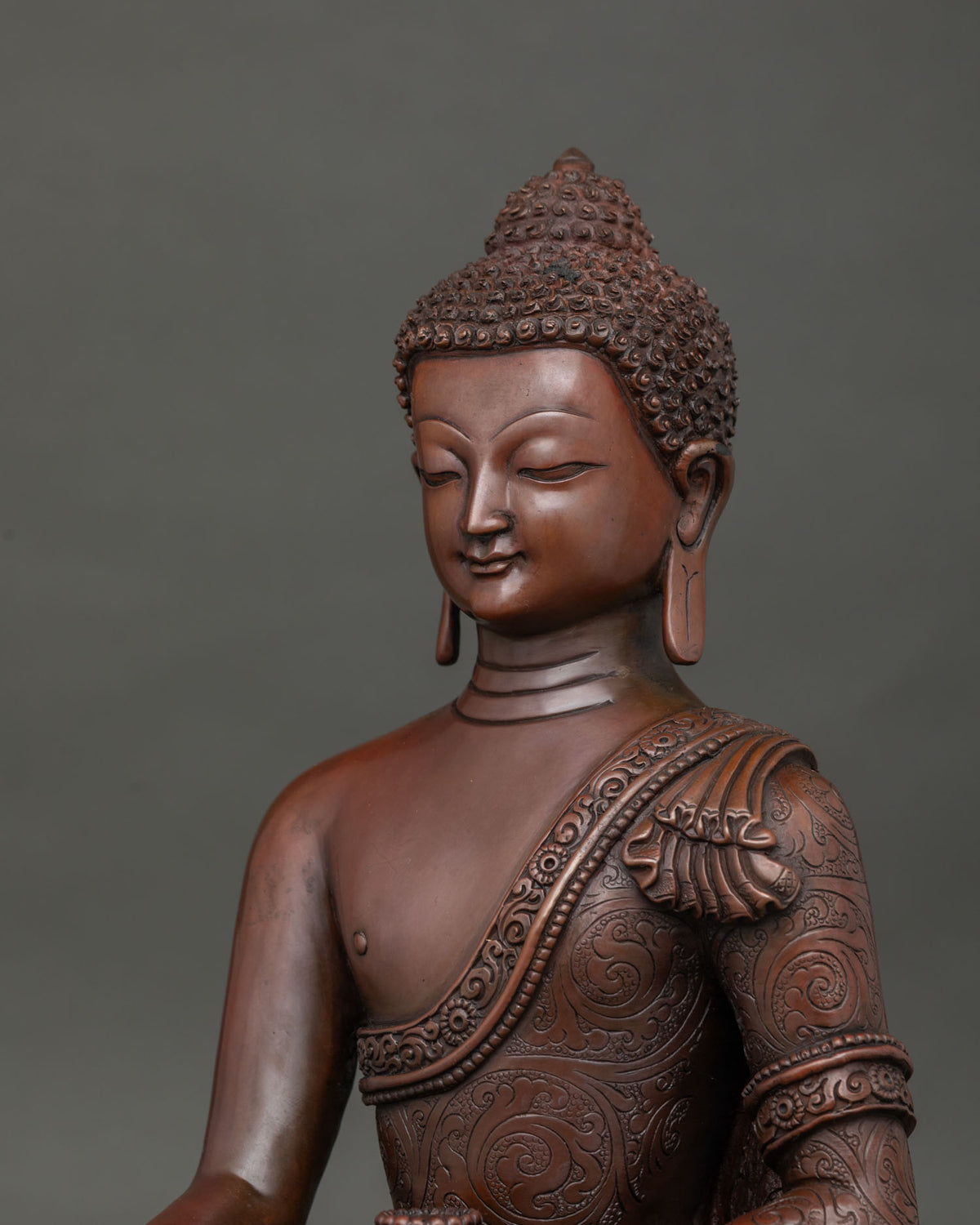Shakyamuni Buddha Statue | Traditional Copper Sculpture from Nepal