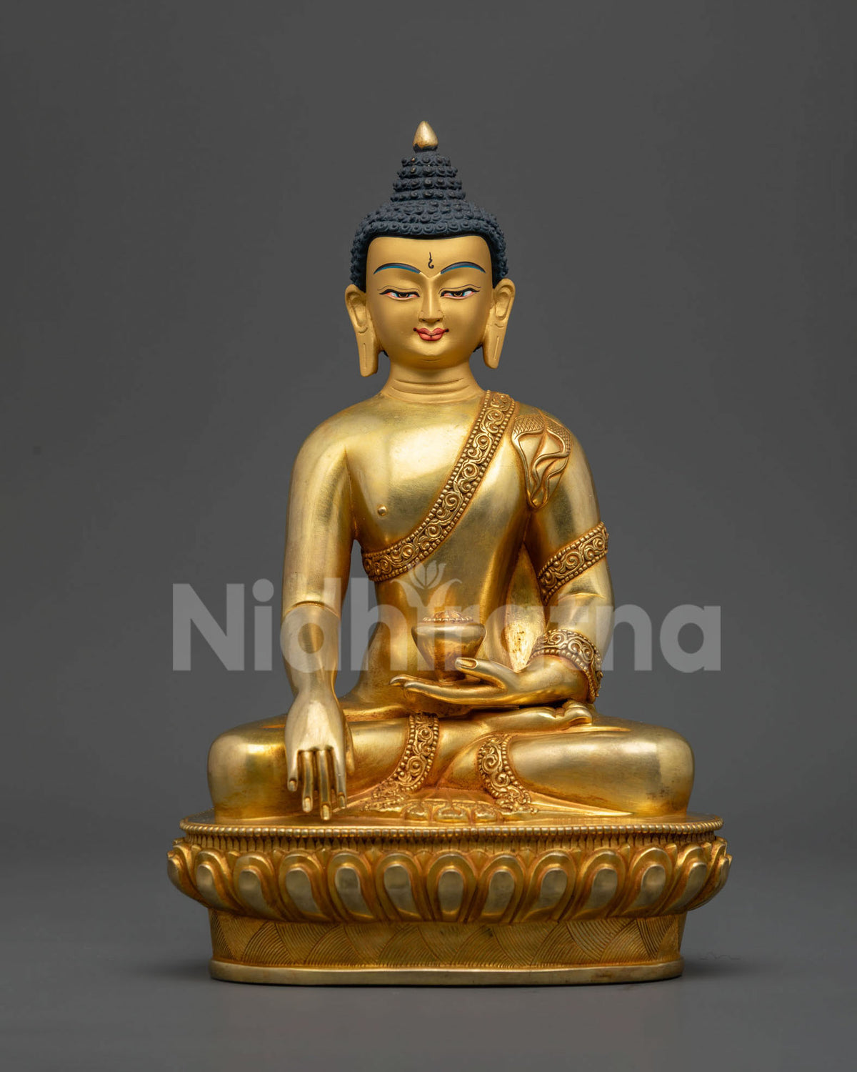 Shakyamuni Buddha Statue | Gold Gilded Nepalese Buddhist Artwork