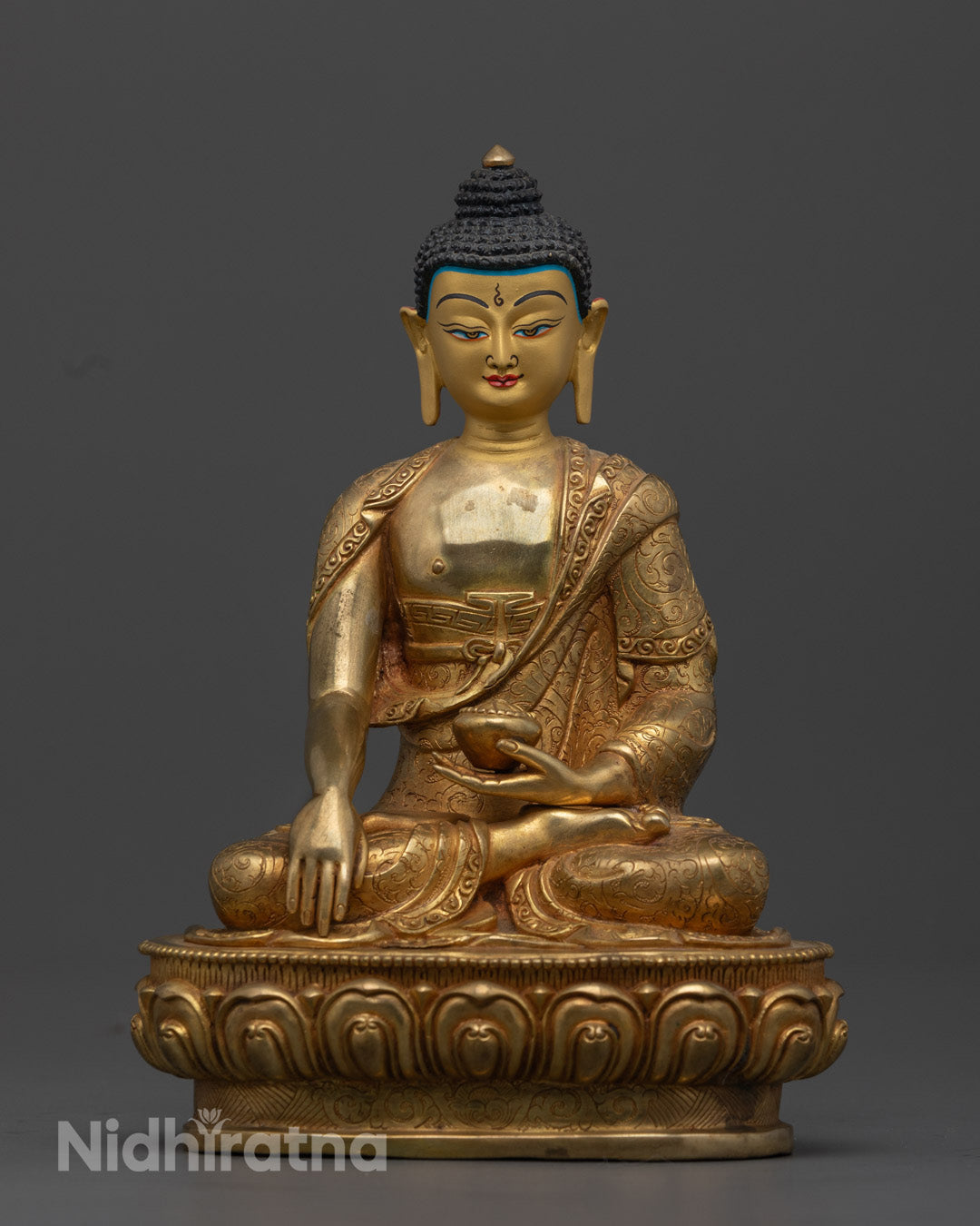 Sakyamuni Buddha Statue – Tibetan Buddhist Altar Sculpture