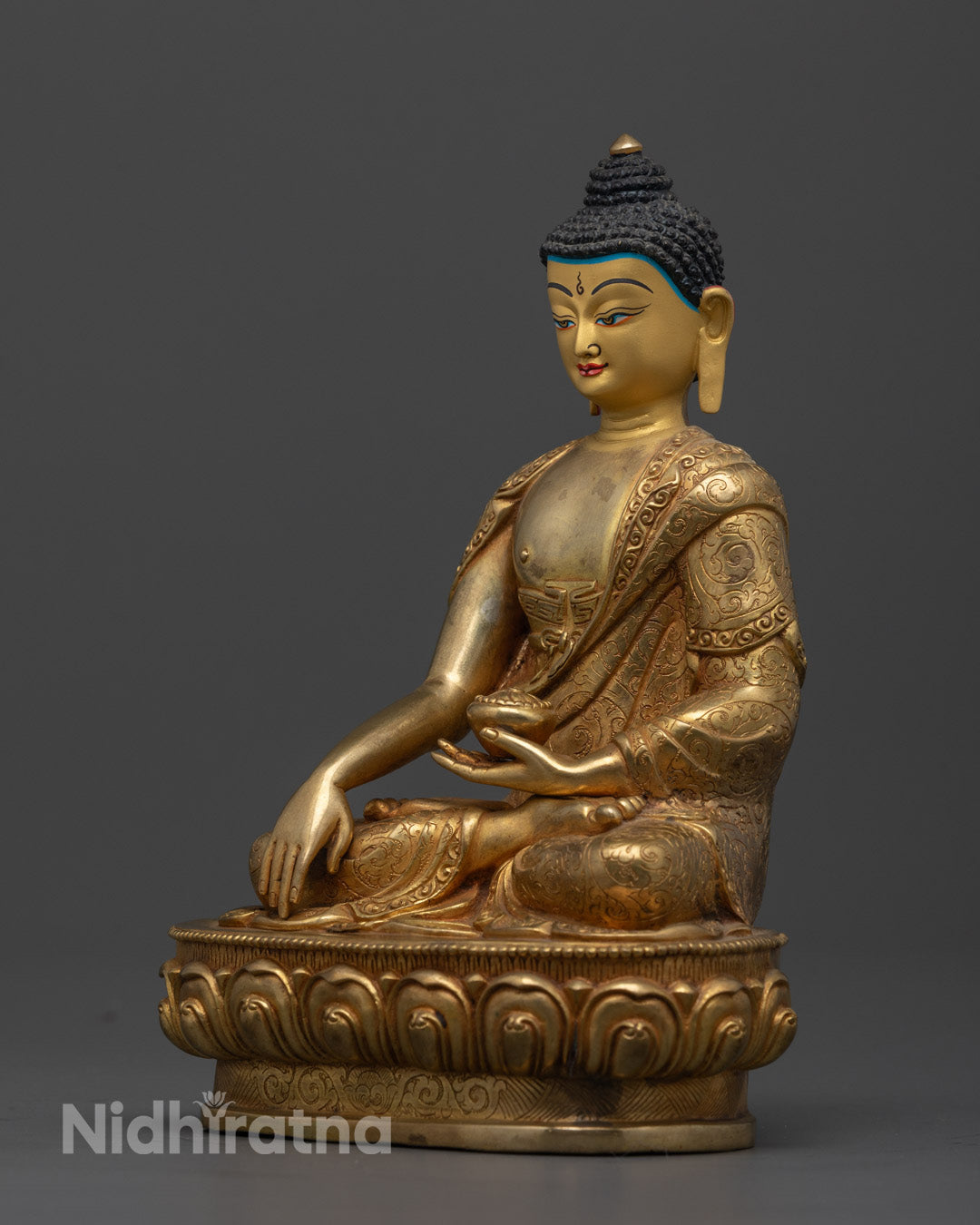 Sakyamuni Buddha Statue – Tibetan Buddhist Altar Sculpture