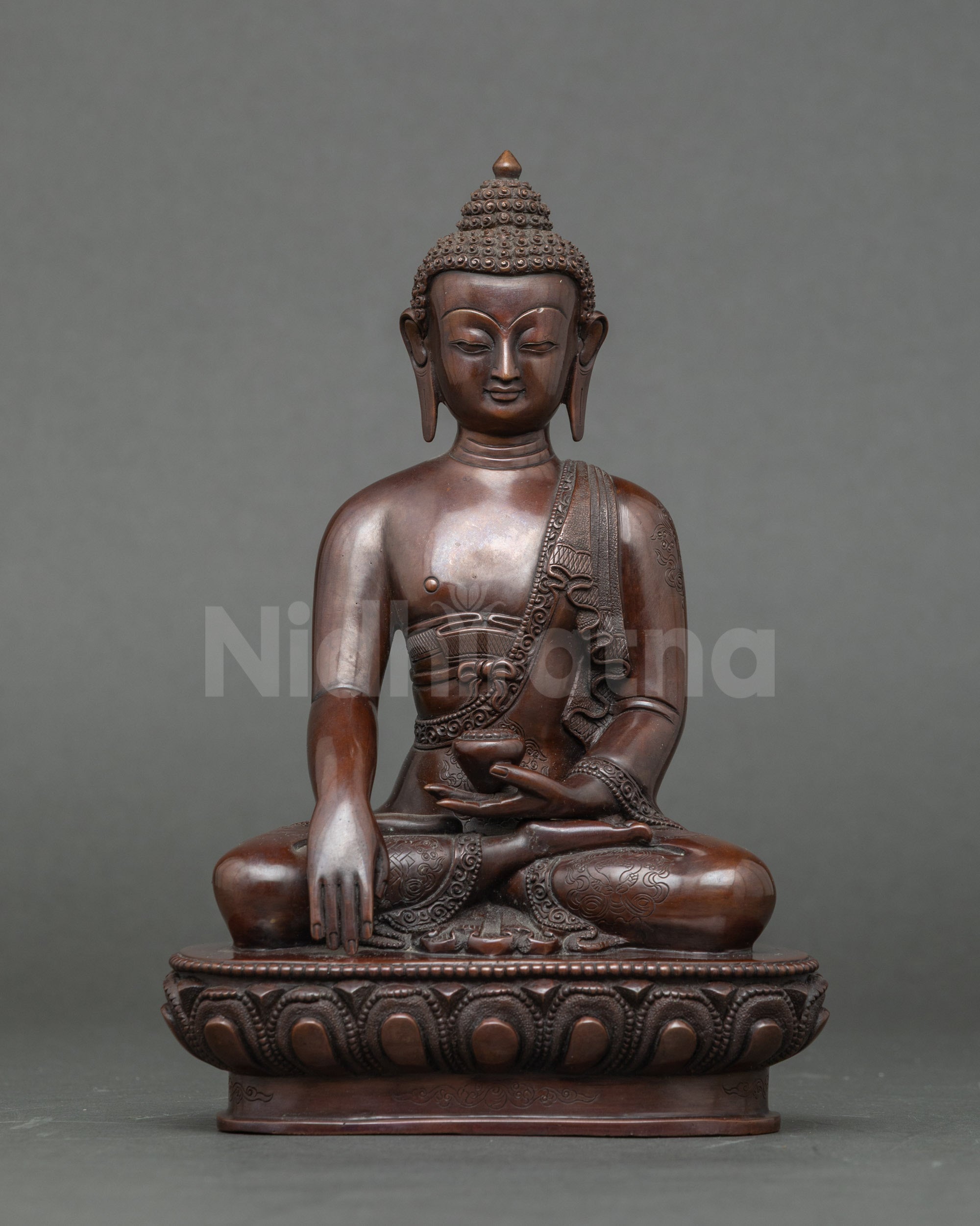 Shakyamuni Buddha statue handcrafted by Nepalese Newari artisans from Patan