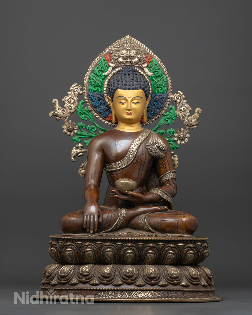 Shakyamuni : Lotus Buddha Statue