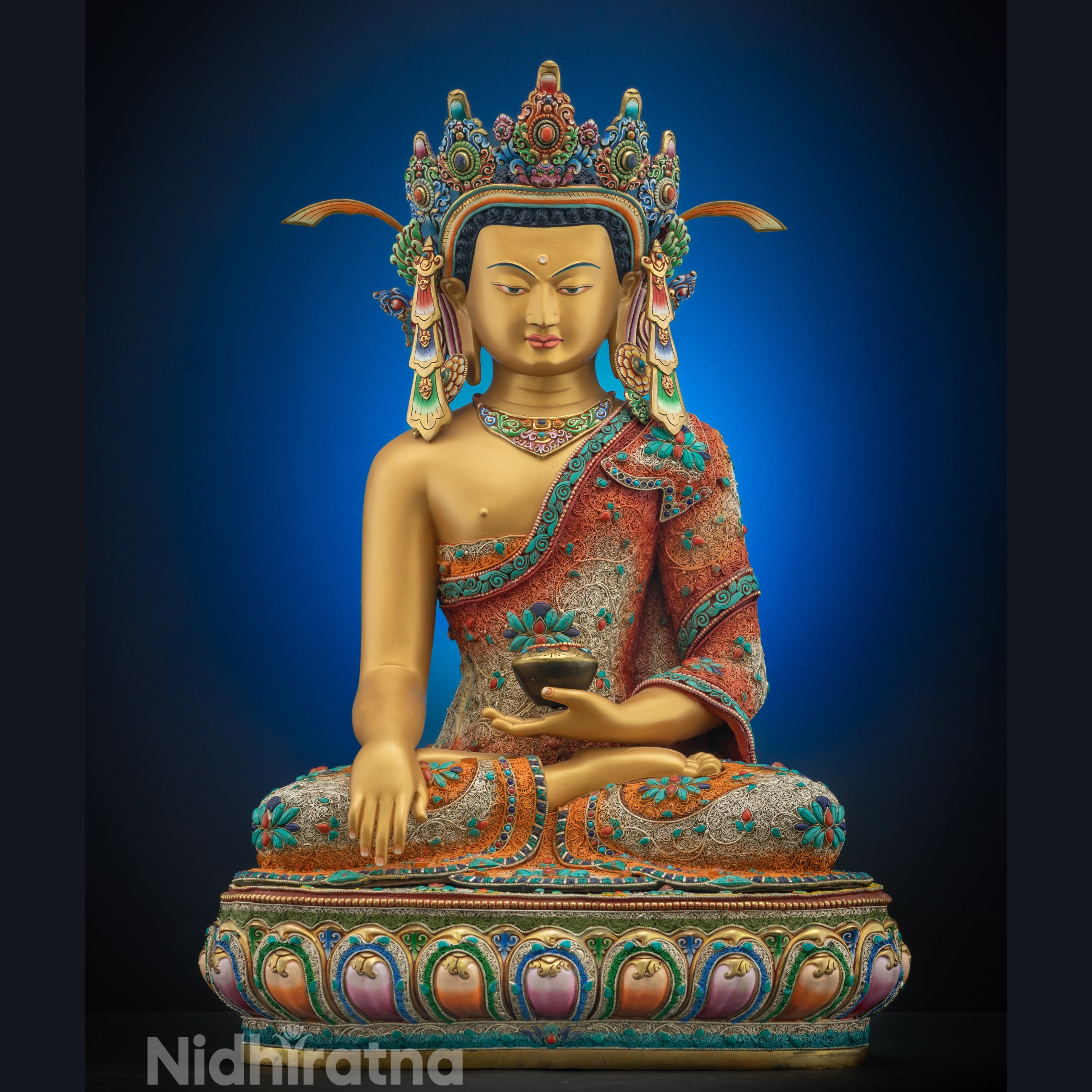 Shop Buddha statue collection β handcrafted copper and gold fire-gilded Buddhist statues for meditation and home decor