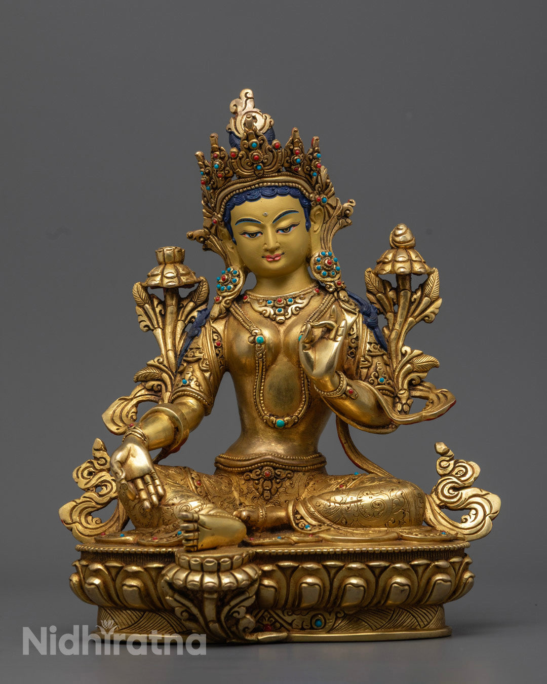 Shop Green Tara Statue | 24k Gold-Plated Goddess of Protection