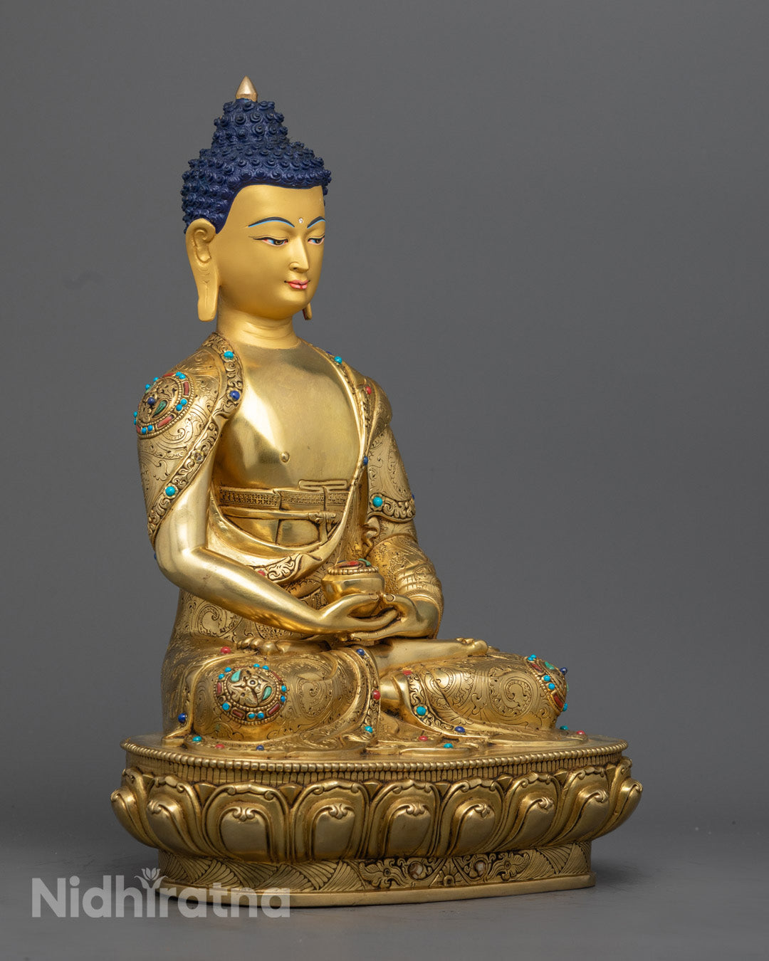 Shop Our Traditionally hand-carved Amitabha Buddha Statue | Hand-carved in Nepal