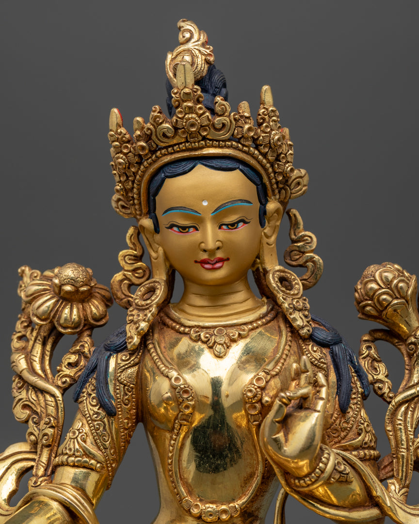 Green Tara Statue | Tibetan Bodhisattva of Healing