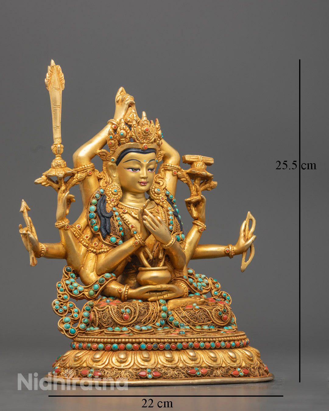 Intricately Detailed Namasangiti Manjushri Statue in Meditation Pose