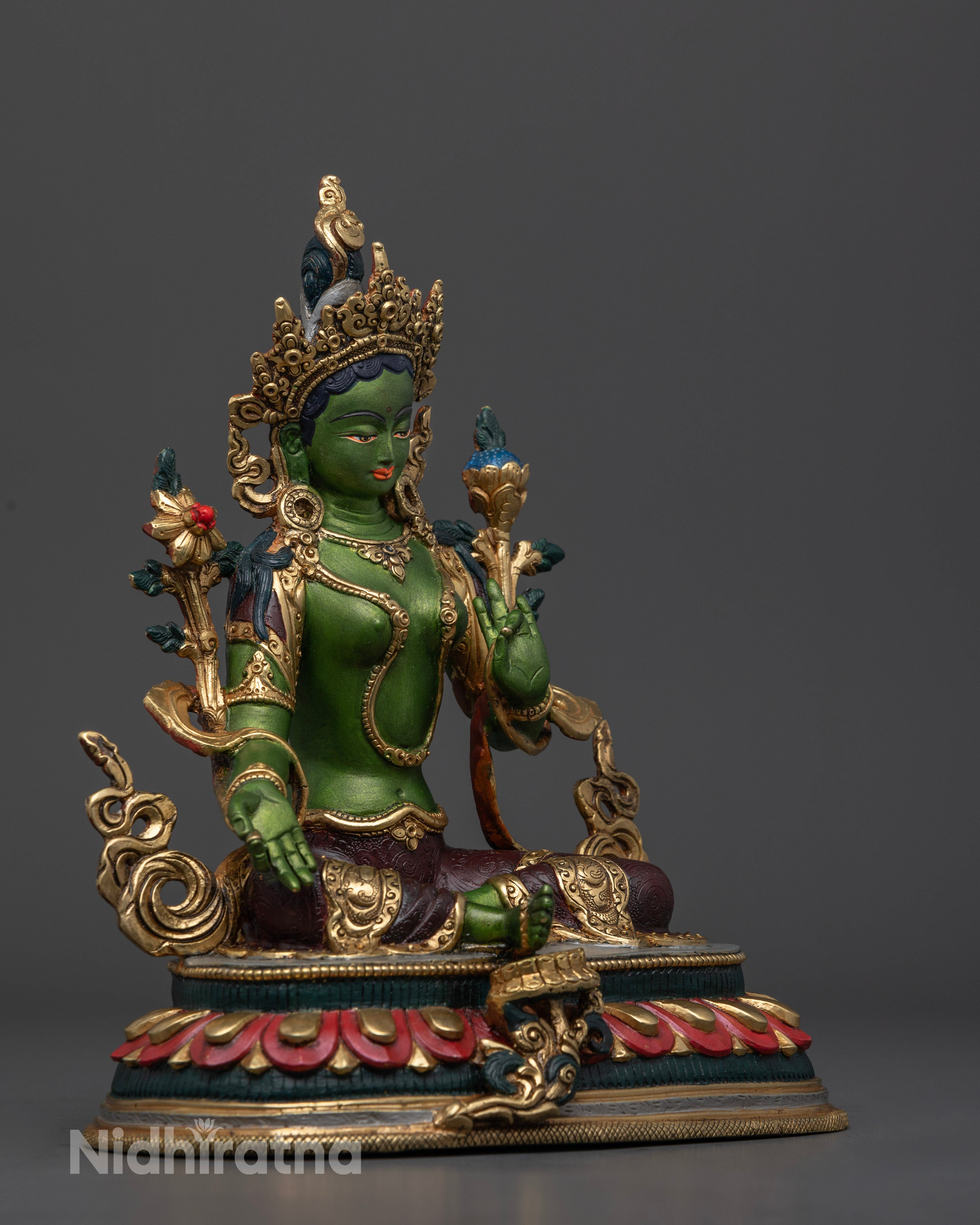 Side Full Picture of Green Tara