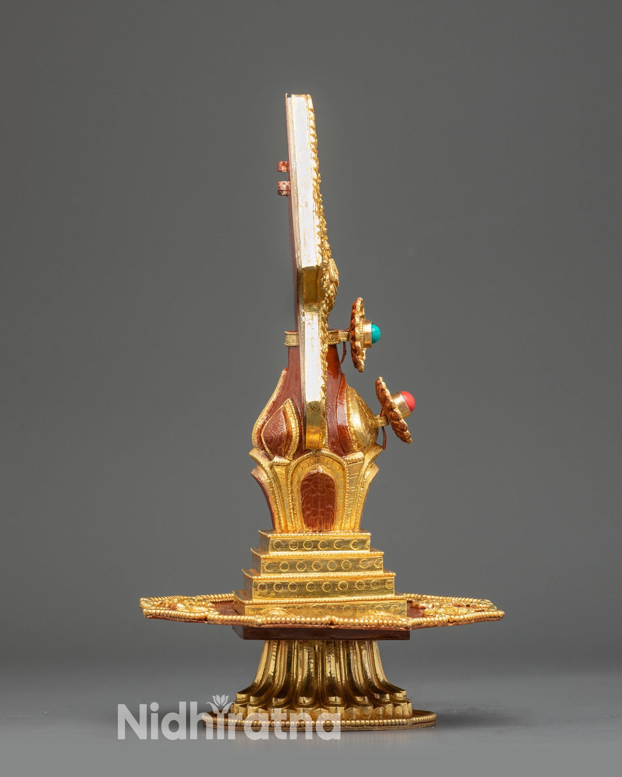 Side view ritual Torma used in Vajrayana healing exorcism and deity offerings