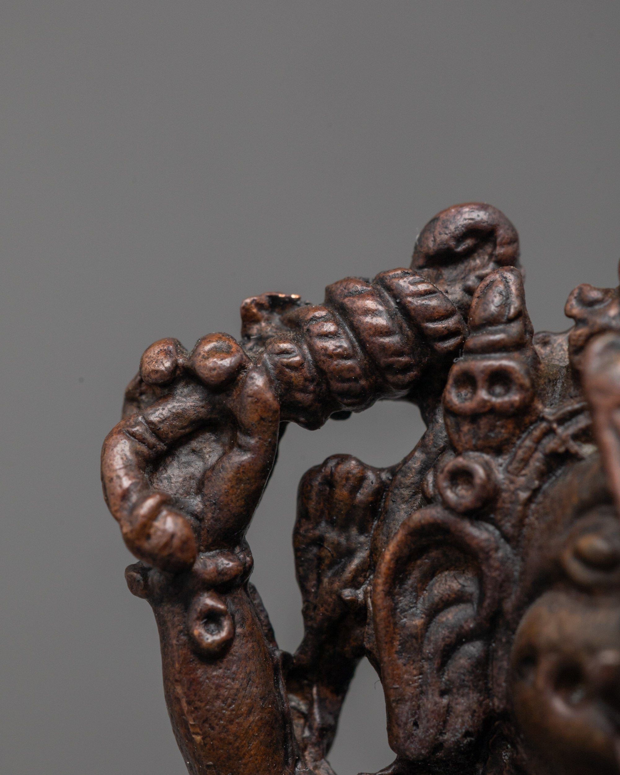 Palden Lhamo Statue | Oxidized Copper Sculpture of Fierce Deity