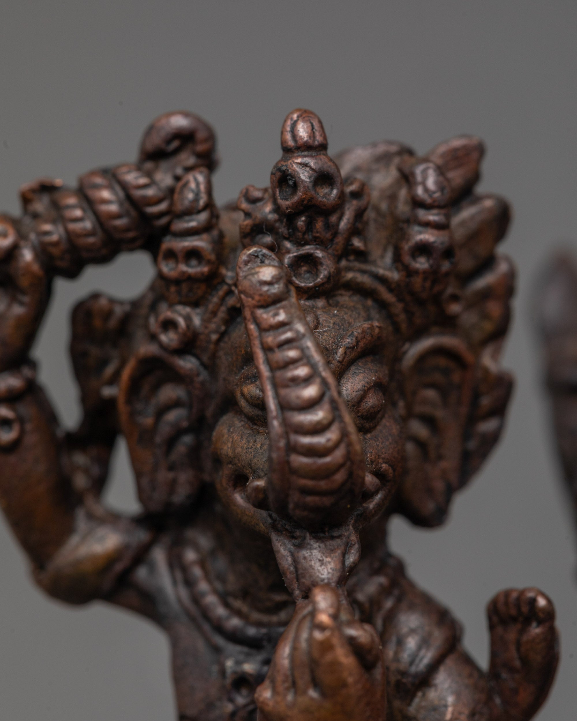 Palden Lhamo Statue | Oxidized Copper Sculpture of Fierce Deity