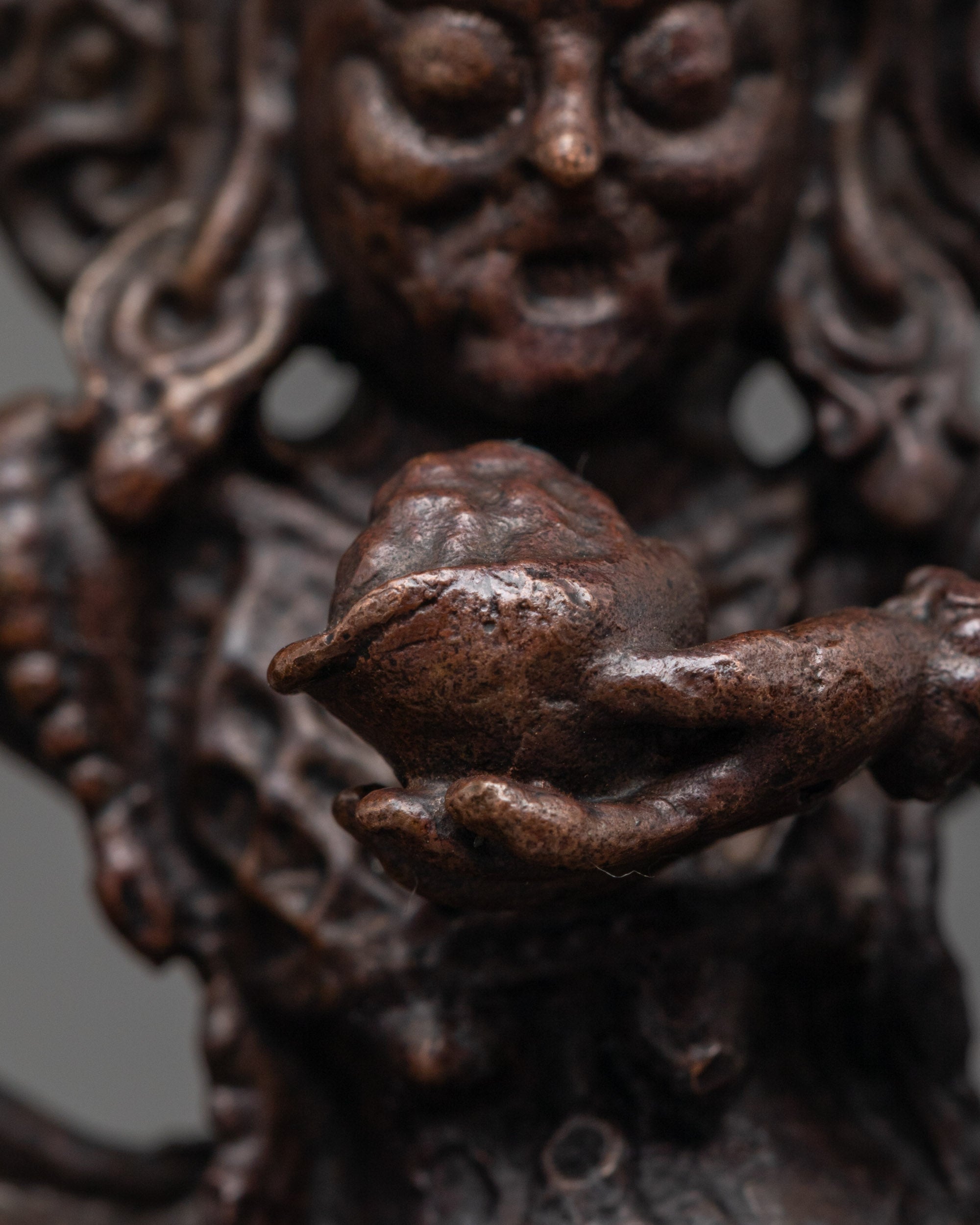 Palden Lhamo Statue | Oxidized Copper Sculpture of Fierce Deity