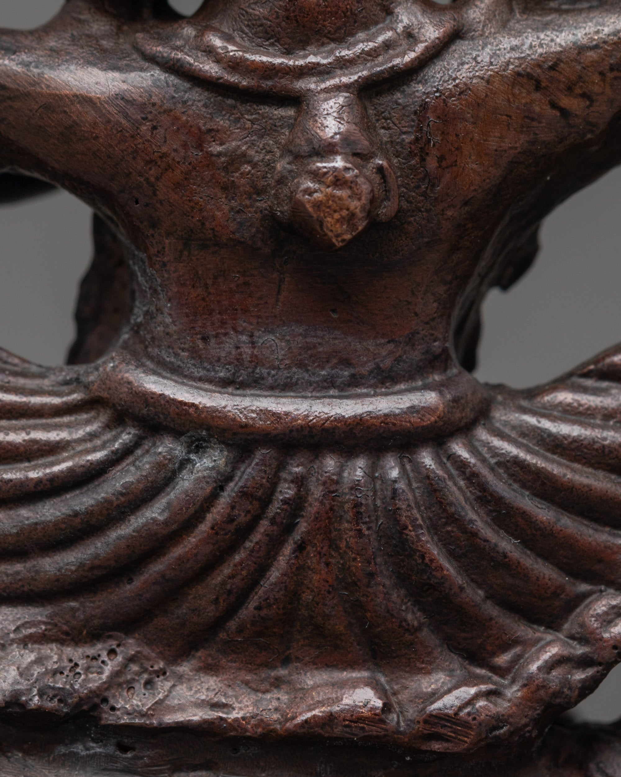 Palden Lhamo Statue | Oxidized Copper Sculpture of Fierce Deity