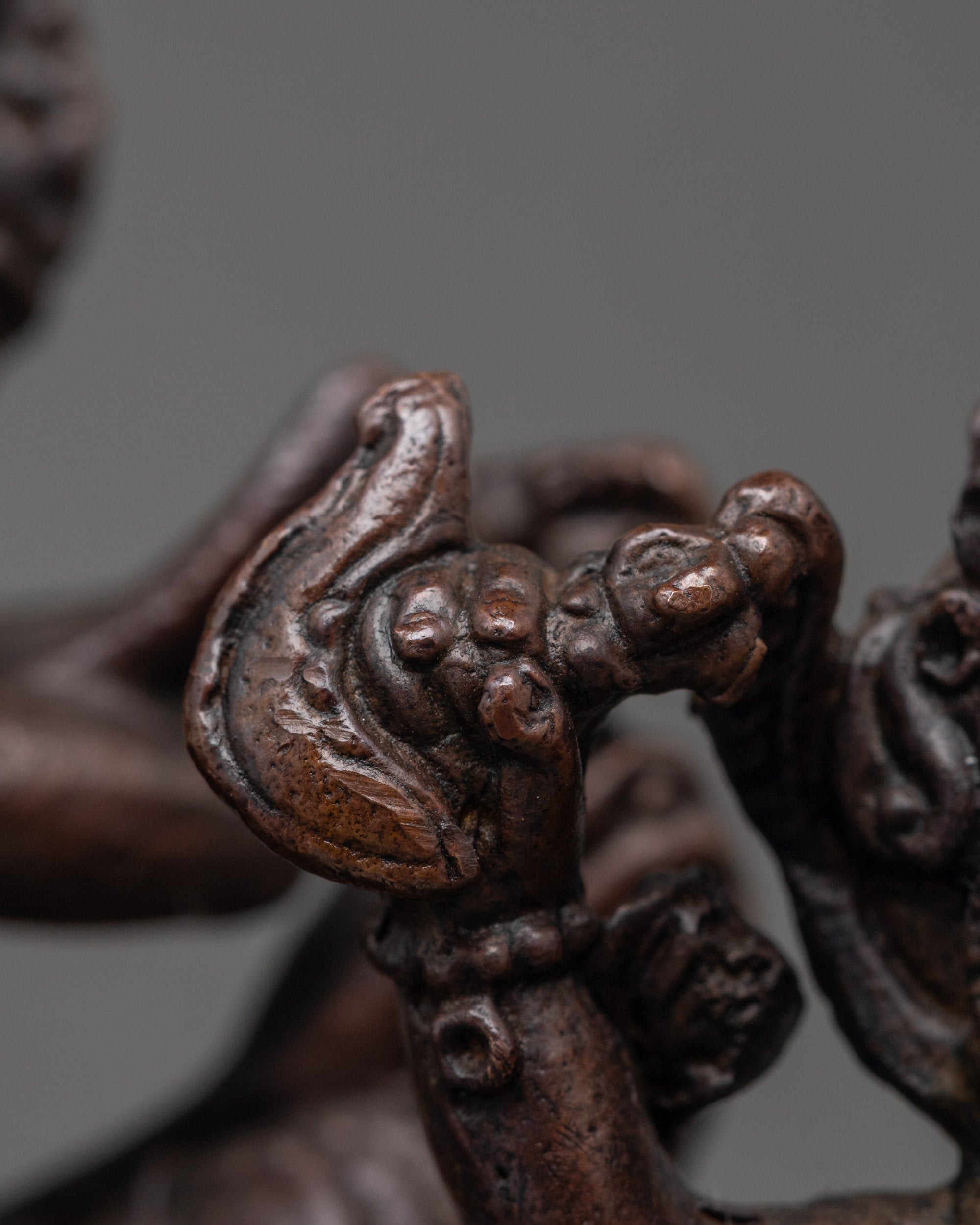 Palden Lhamo Statue | Oxidized Copper Sculpture of Fierce Deity