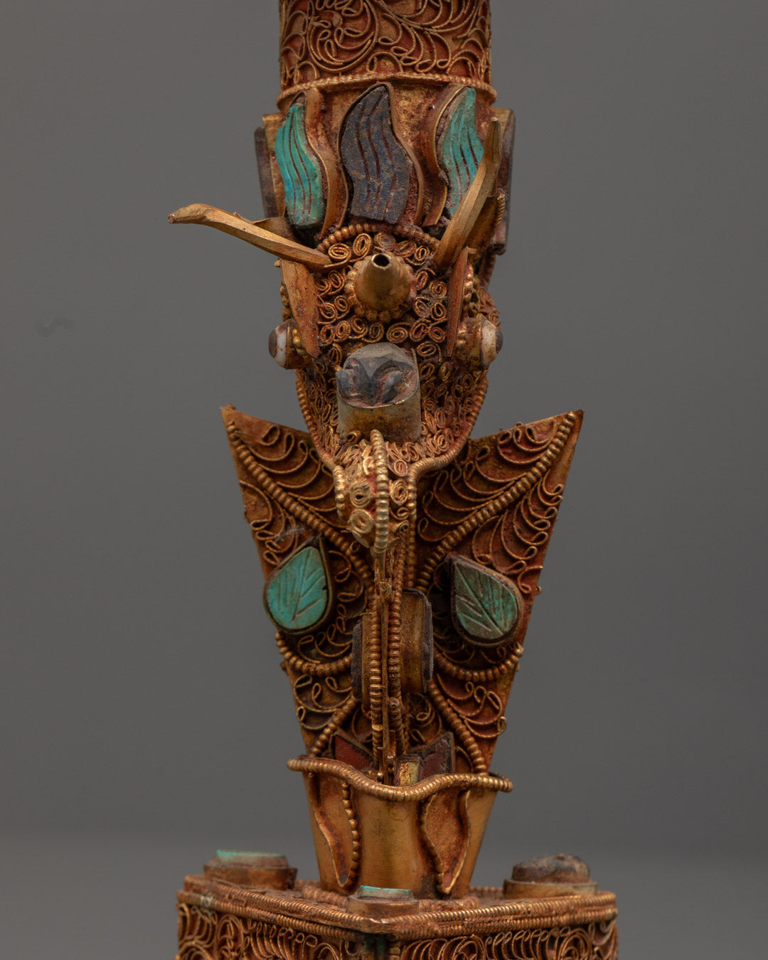 Phurba Hand-carved with Semi-Precious Stones