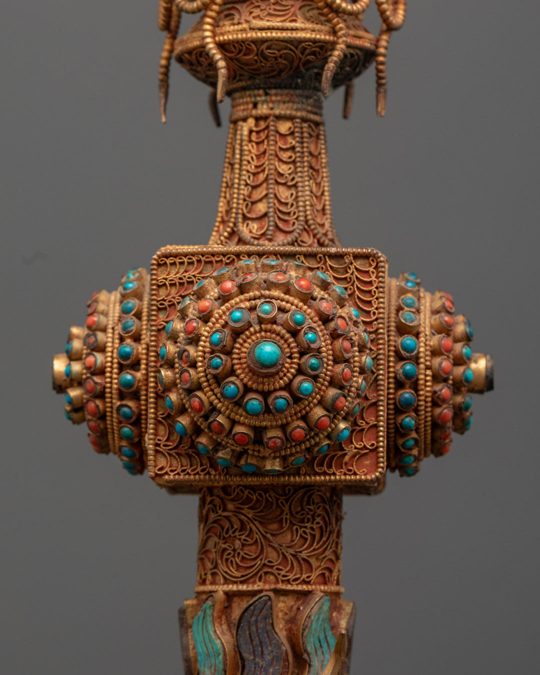 Phurba Hand-carved with Semi-Precious Stones