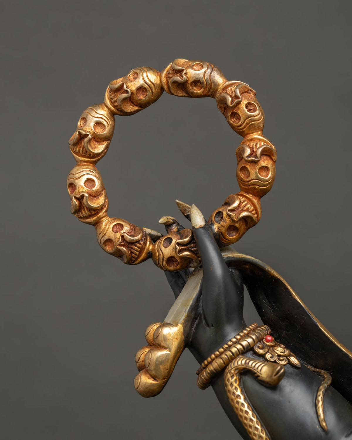 Six-armed Black Mahakala Statue | Wrathful Warrior of Dharma
