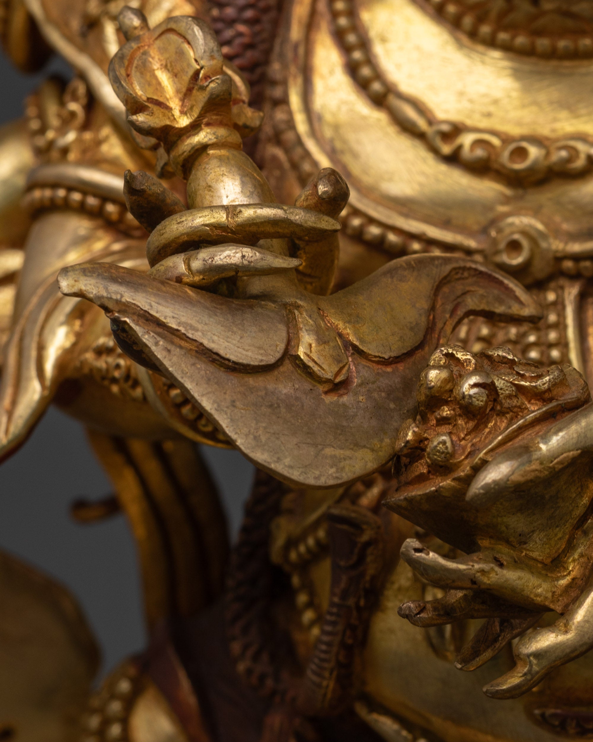 Nepalese Six-Armed Mahakala Statue | Dharma Protector Sculpture