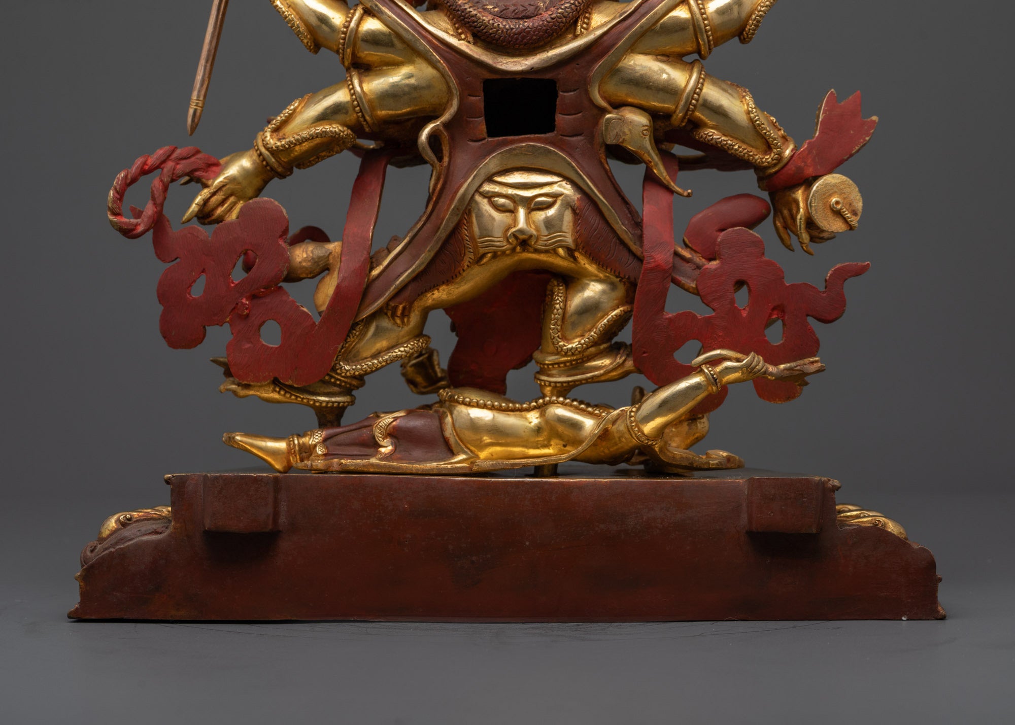 Nepalese Six-Armed Mahakala Statue | Dharma Protector Sculpture