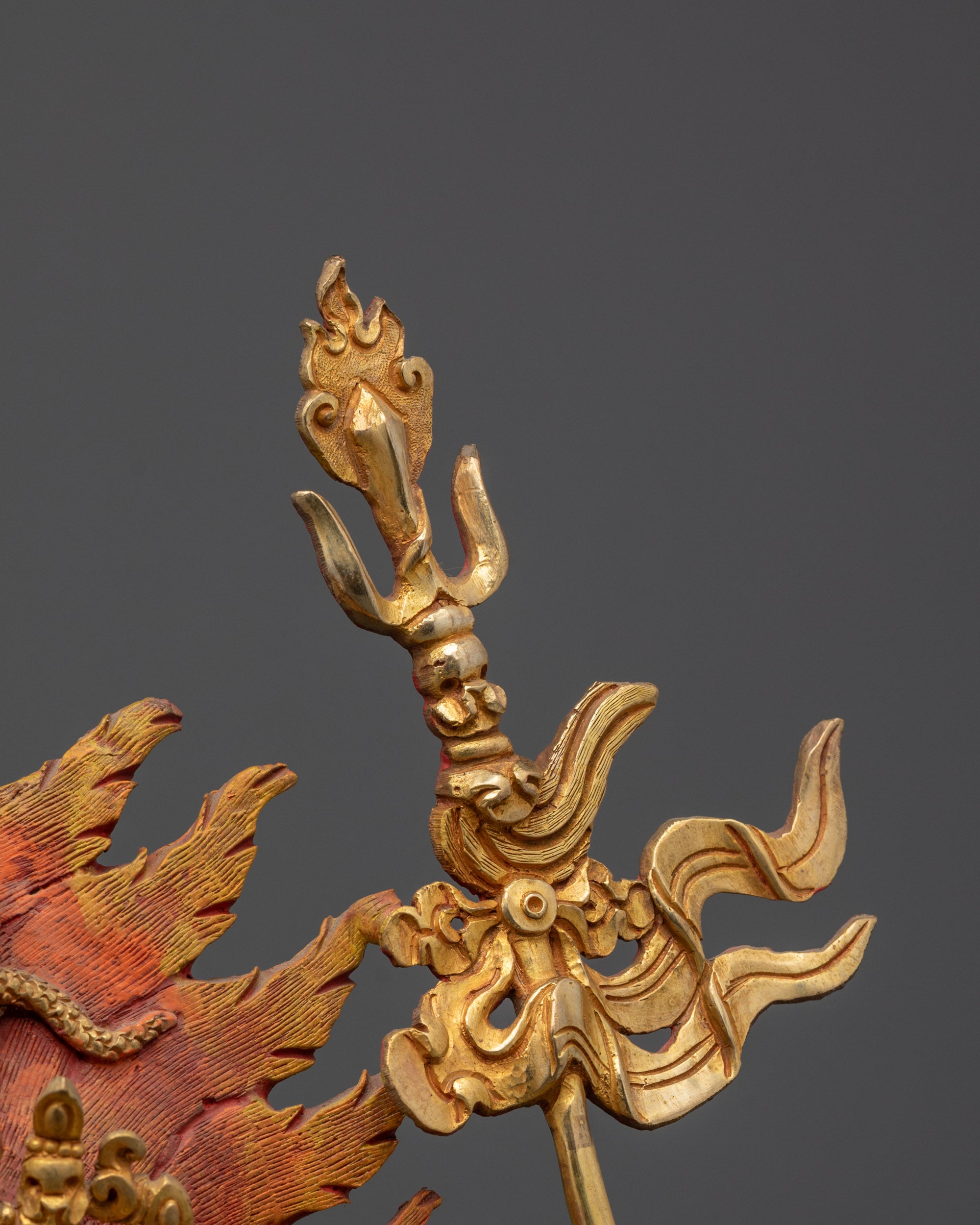 Nepalese Six-Armed Mahakala Statue | Dharma Protector Sculpture