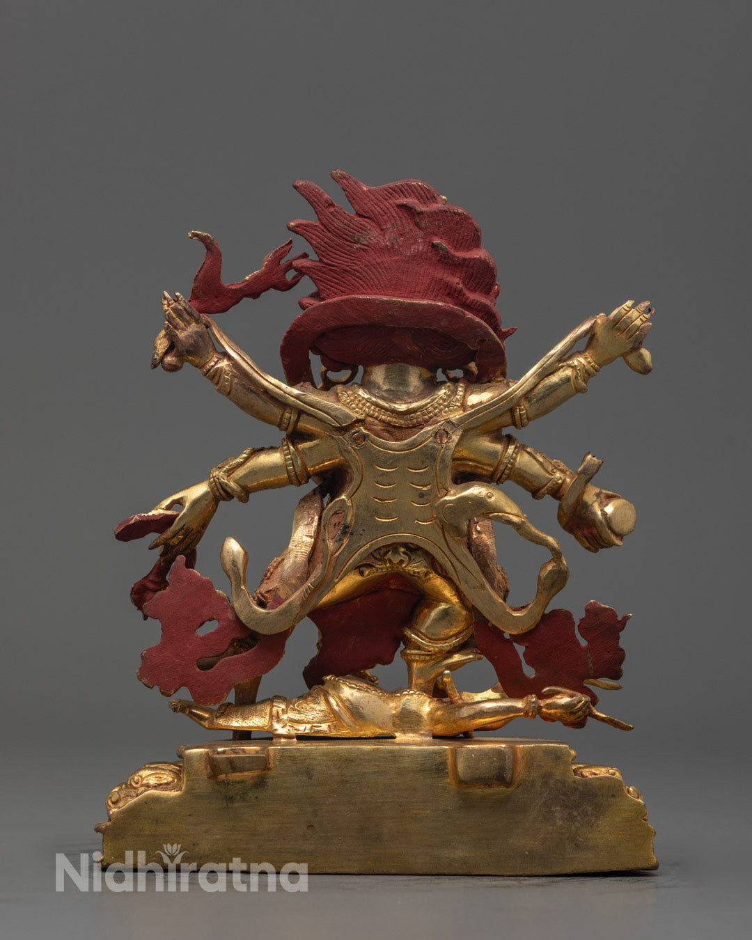 Six Armed Mahakala Statue | Traditional Tibetan Art