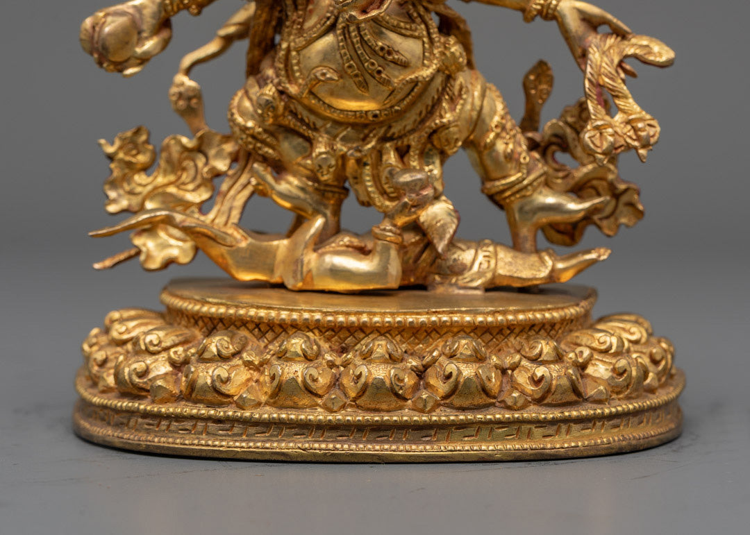 Six Armed Mahakala Statue | Traditional Tibetan Art