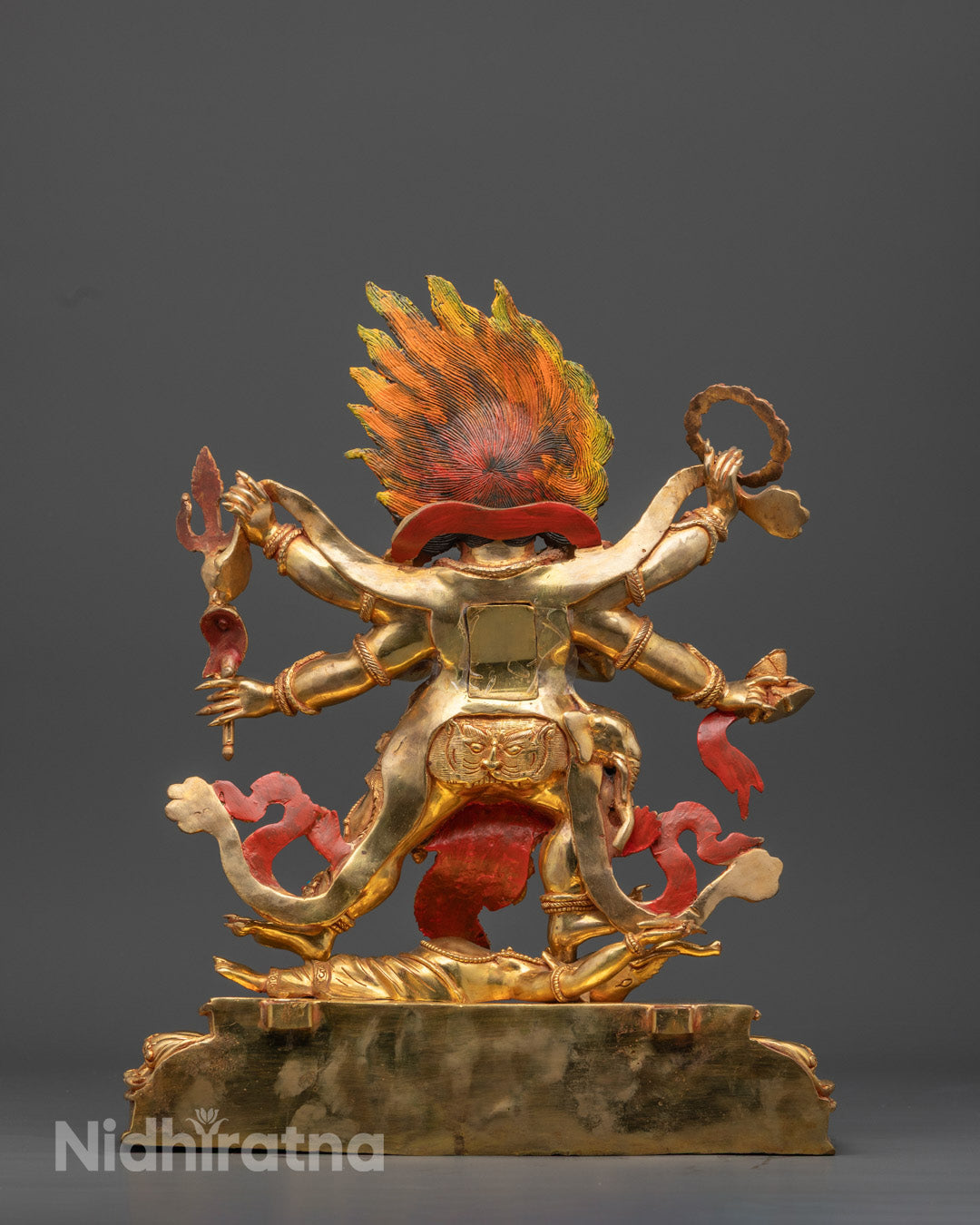 Handmade Six-Armed Mahakala Statue
