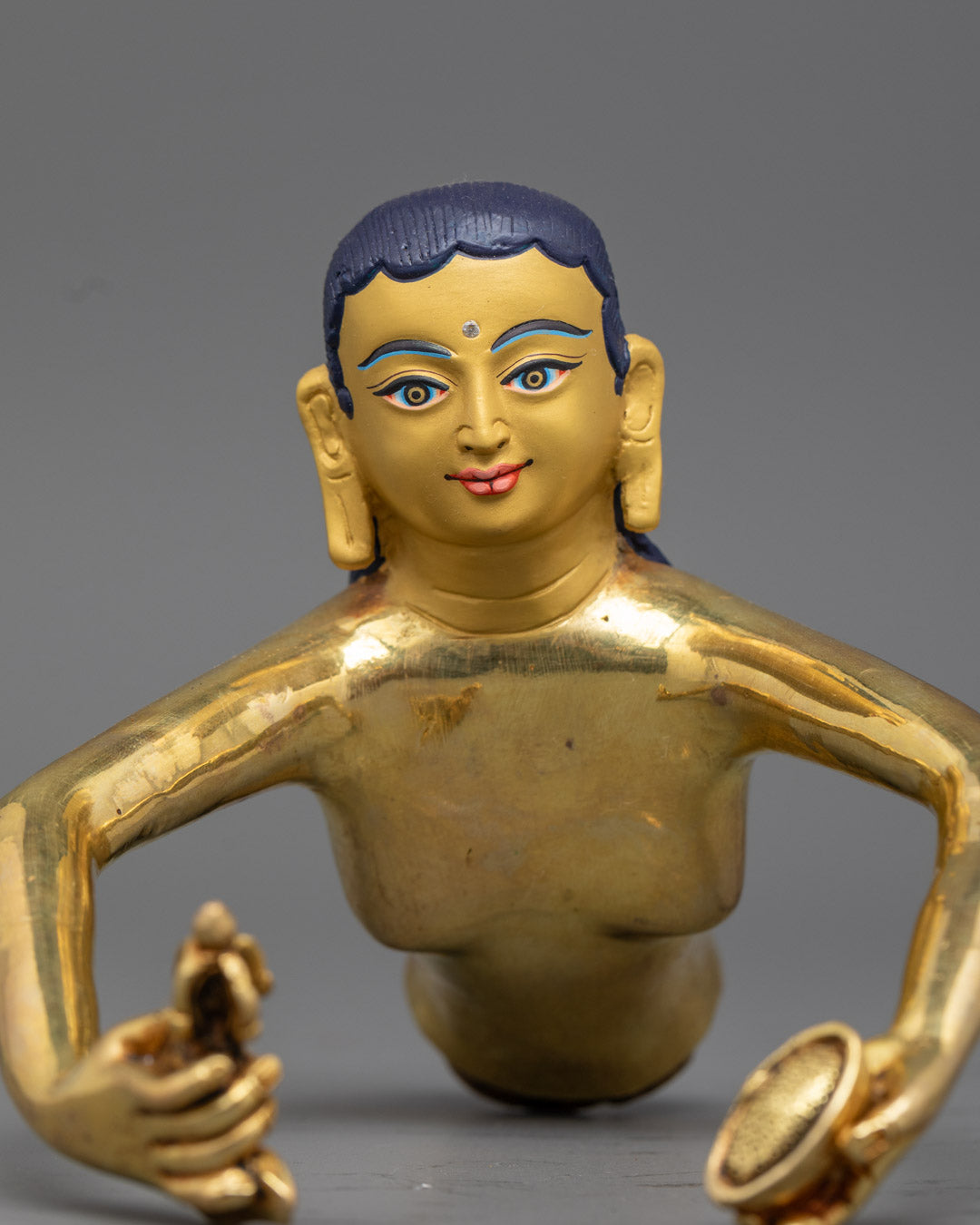 Samantabhadra Buddha Statue | Hand-Carved Gold Gilded Sculpture