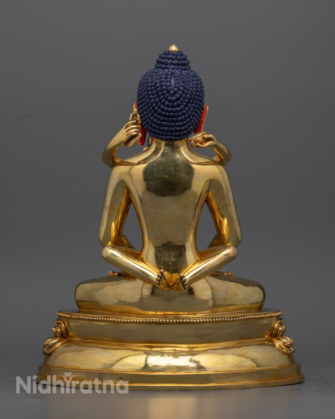 Samantabhadra Buddha Statue | Hand-Carved Gold Gilded Sculpture