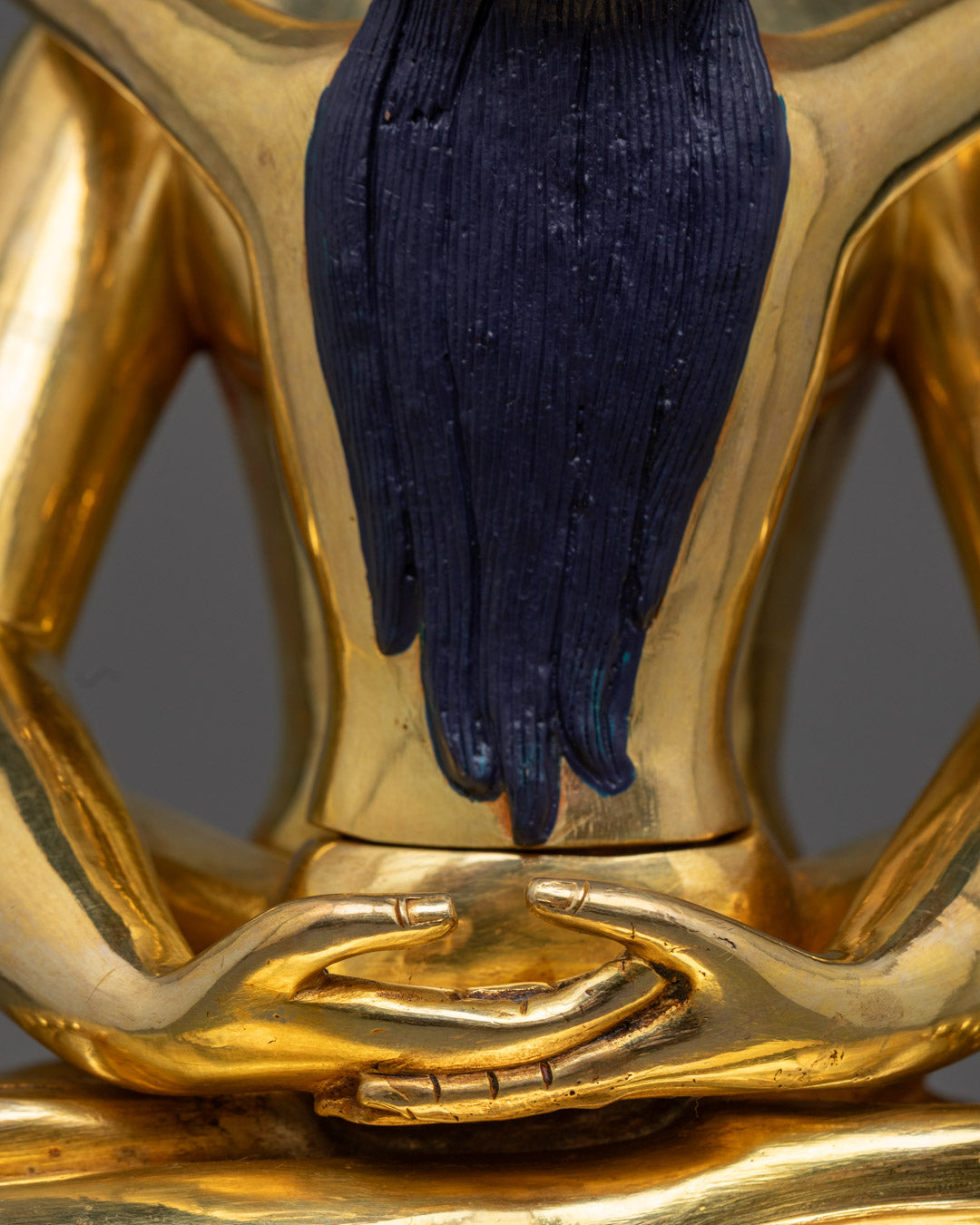 Samantabhadra Buddha Statue | Hand-Carved Gold Gilded Sculpture