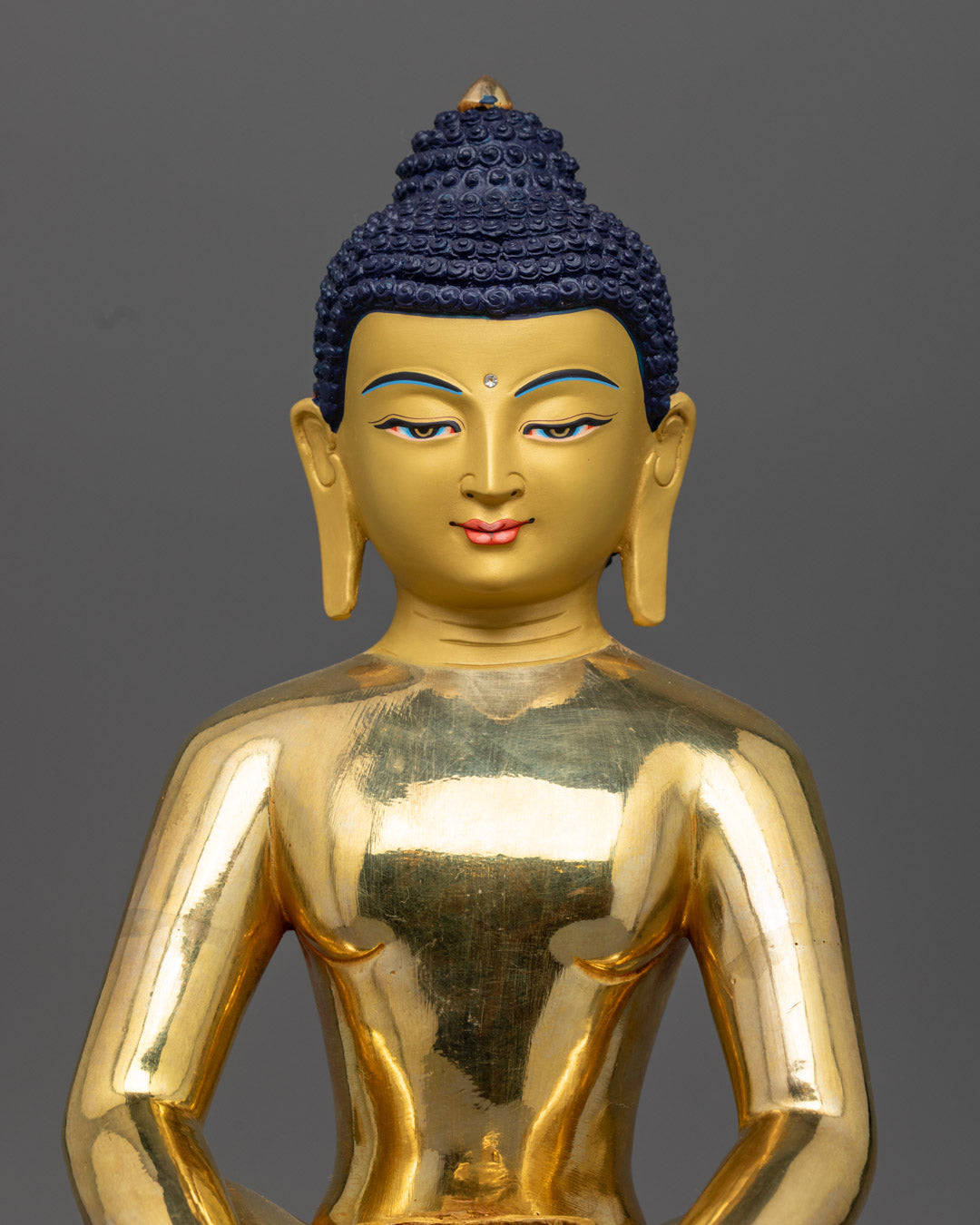 Samantabhadra Buddha Statue | Hand-Carved Gold Gilded Sculpture