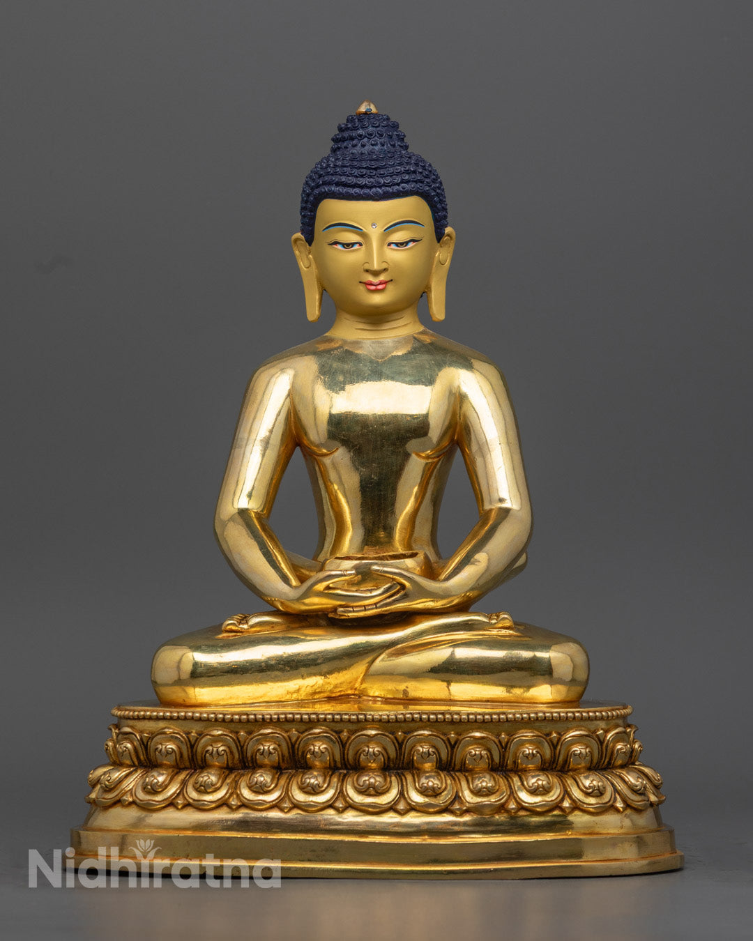 Samantabhadra Buddha Statue | Hand-Carved Gold Gilded Sculpture
