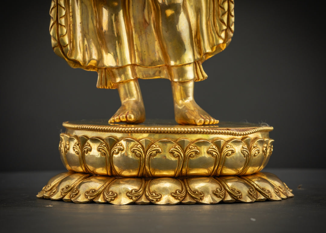 Tibetan Standing Shakyamuni Buddha Statue