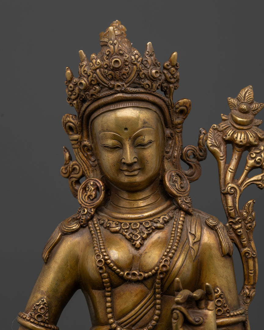 Standing Green Tara Statue | A Powerful Buddhist Sculpture
