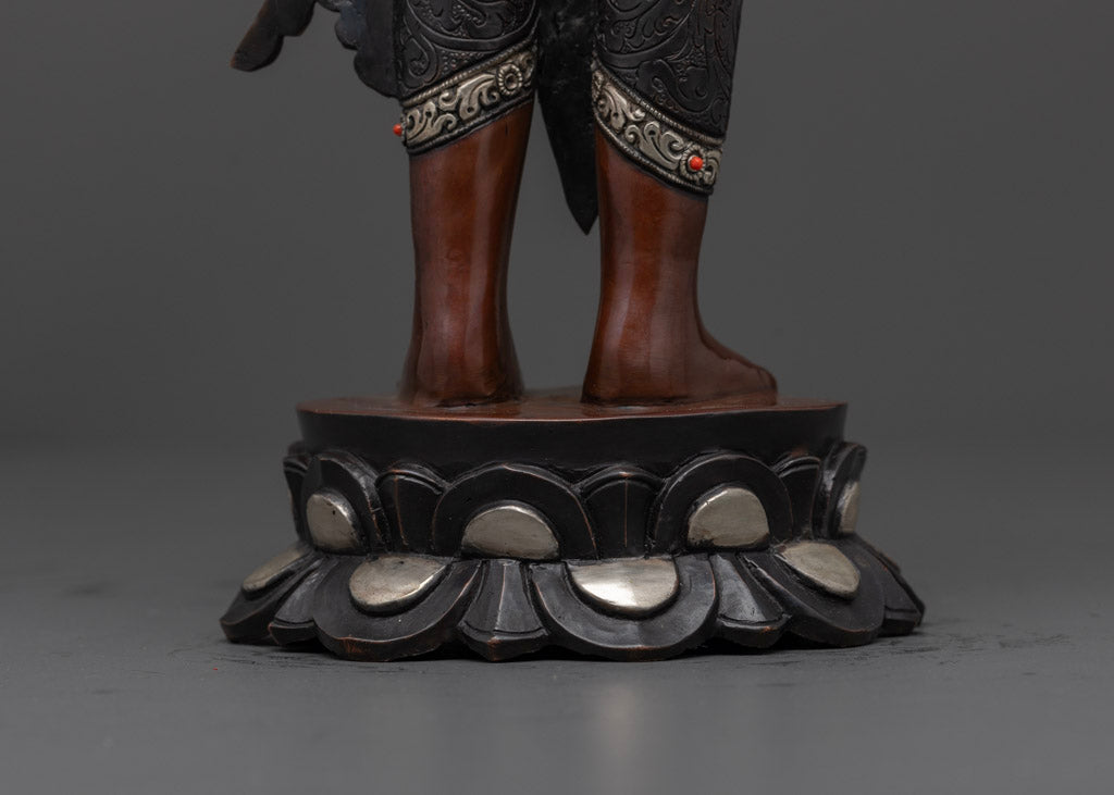 Standing Green Tara Statue: Tibetan Artwork