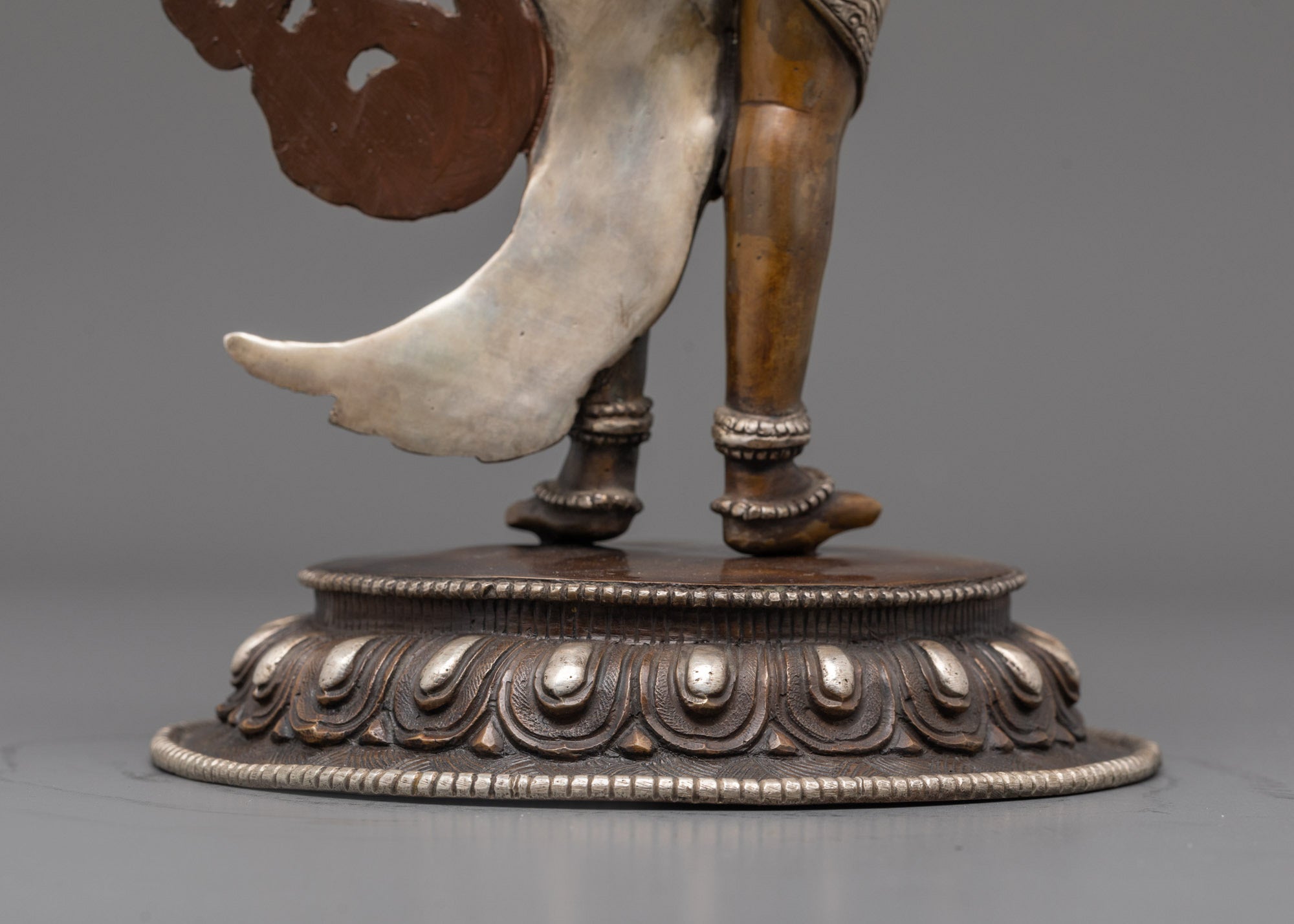 Handcrafted Standing Green Tara Statue | Oxidized Copper Goddess