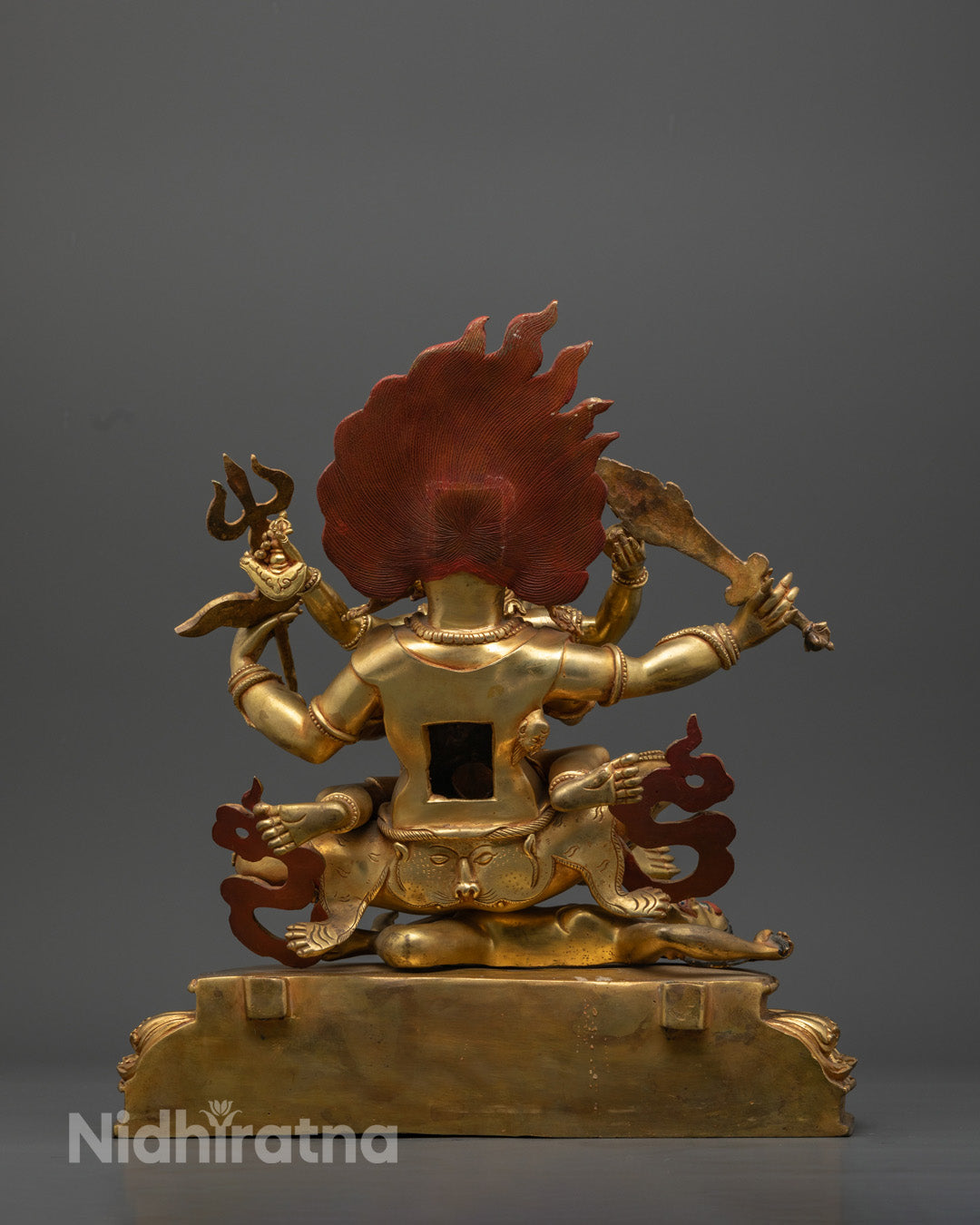 4 Armed Mahakala with consort | Powerful Guardian Deity