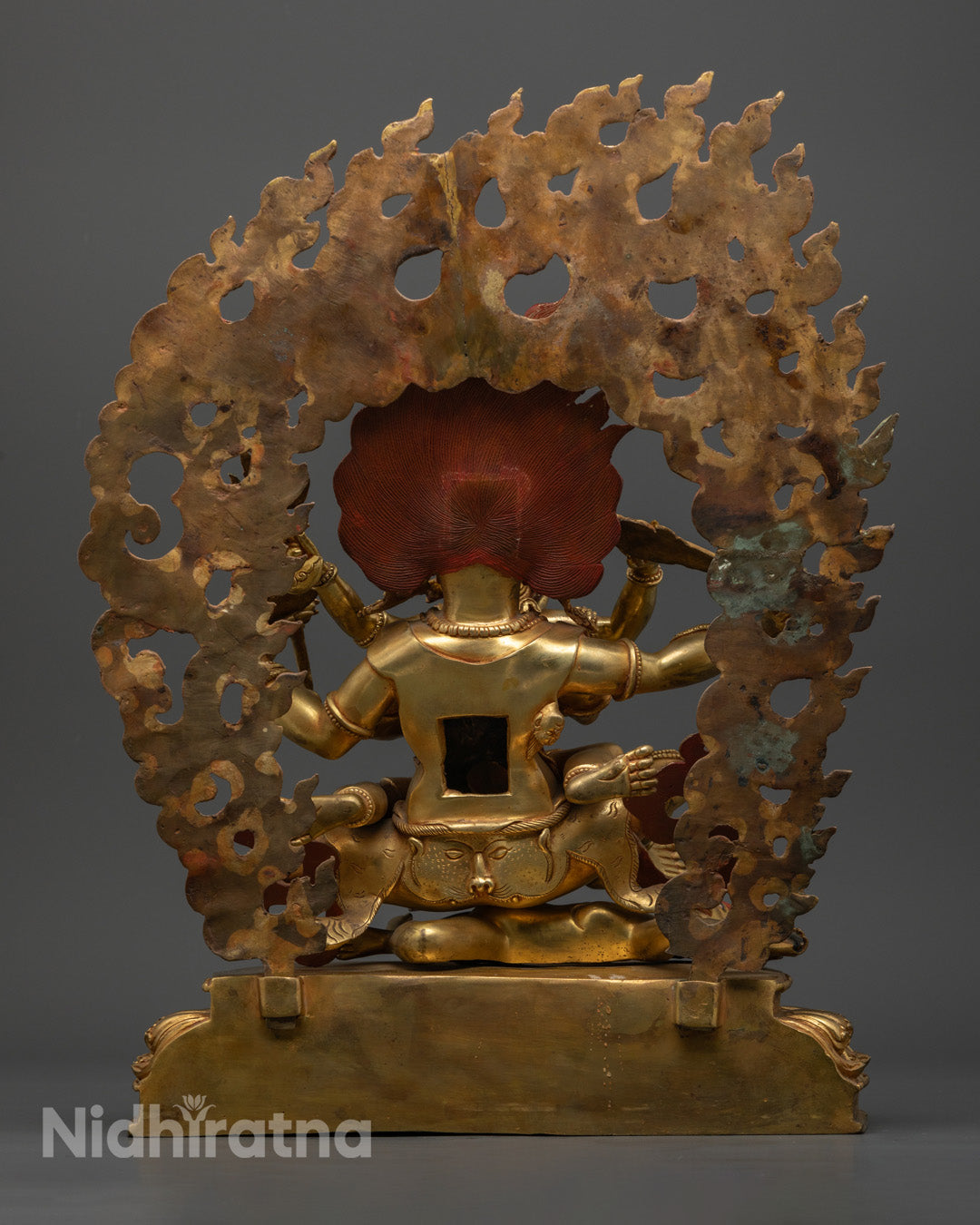 4 Armed Mahakala with consort | Powerful Guardian Deity