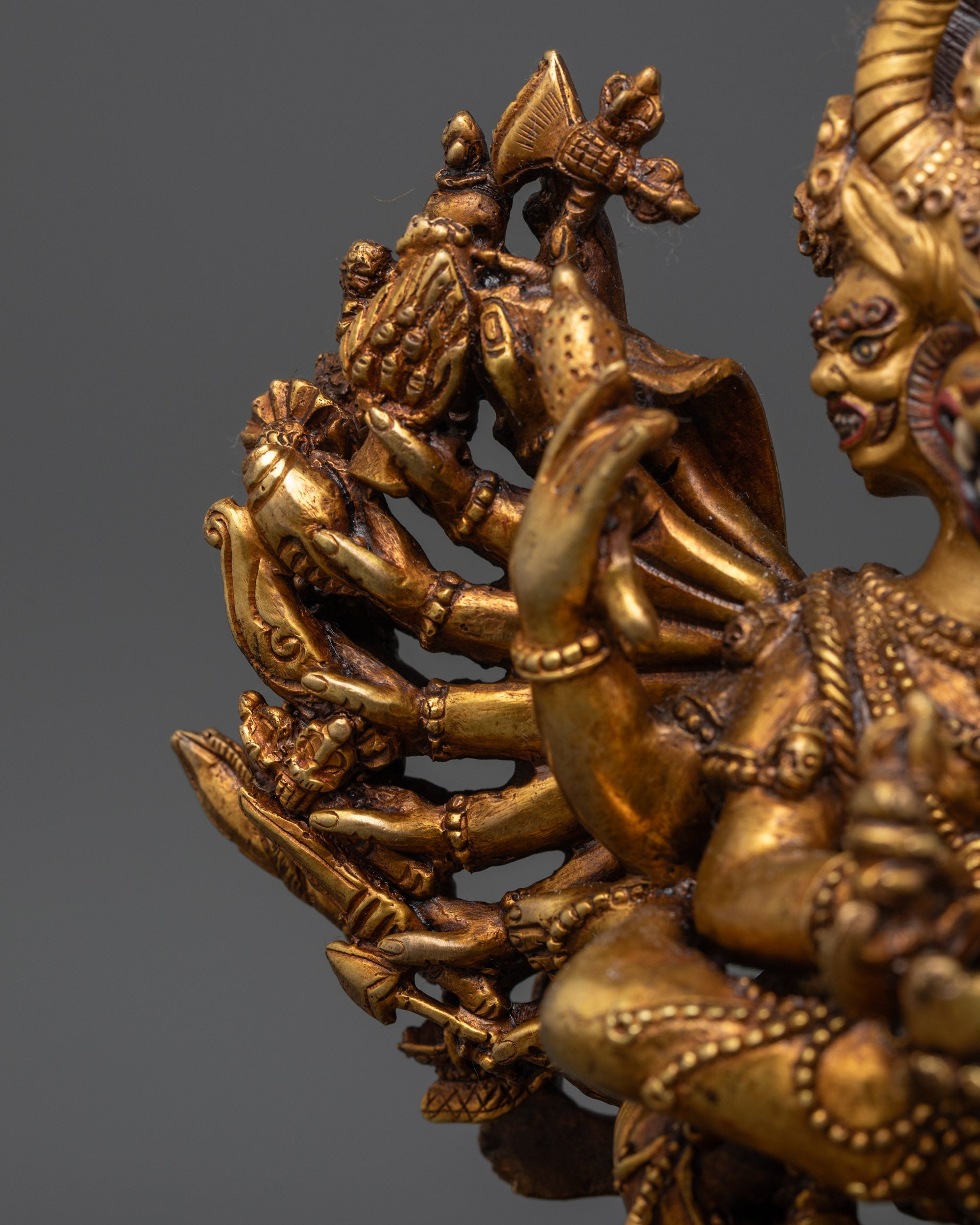 Handcrafted Yamantaka Statue | Traditional Patan Lost-Wax Art