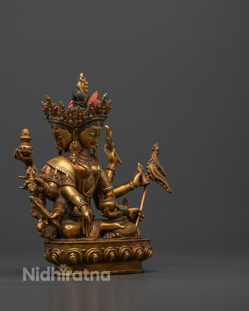 Maha Mayuri Antique Statue | Handcrafted Divine Peacock Sculpture