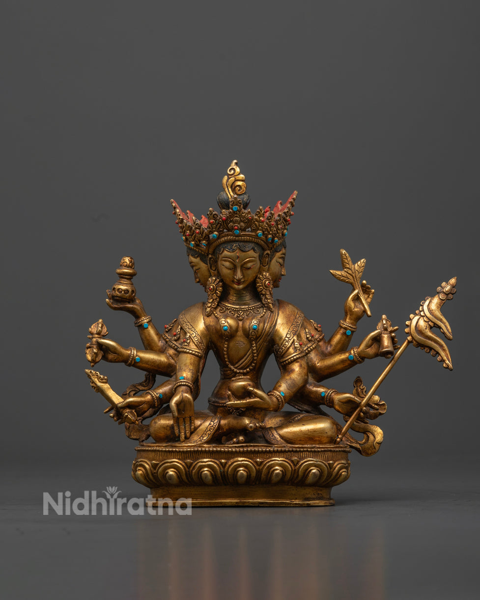Maha Mayuri Antique-Touch Statue