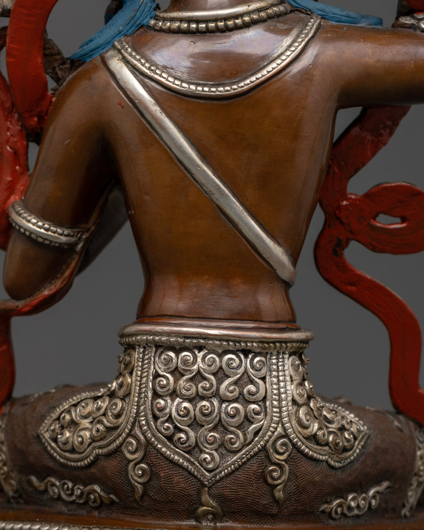 Oxidized Manjushri Statue: Beautiful Decor for Wisdom
