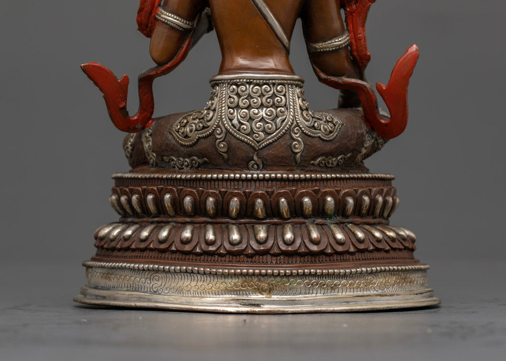 Oxidized Manjushri Statue: Beautiful Decor for Wisdom