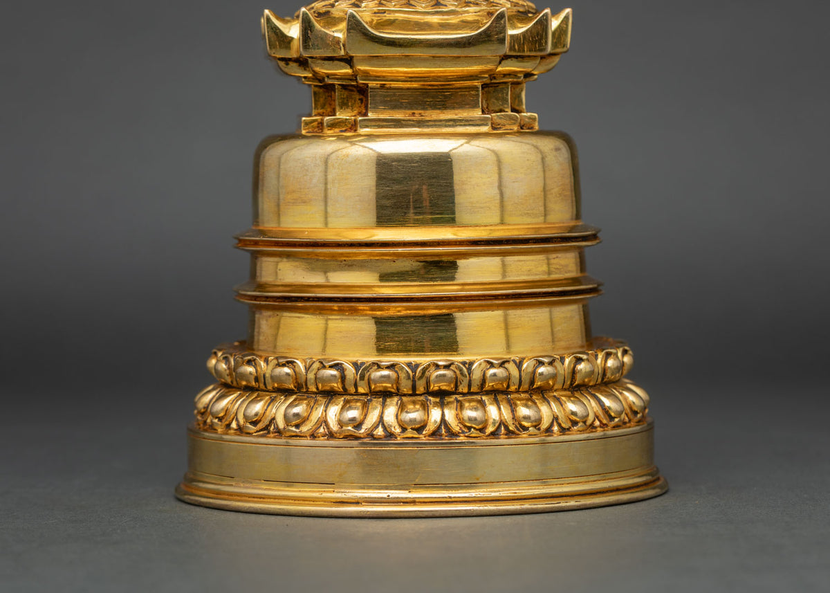 Kadampa Stupa | Gold-Plated Buddhist Sacred Art
