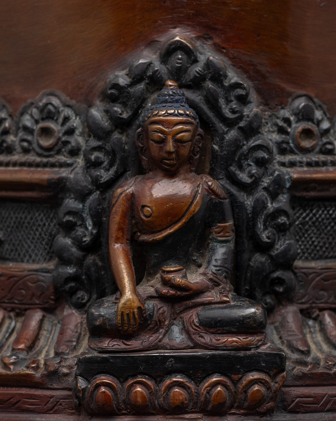 Buddhist Stupa Statue for Prayer | Five Dhyani Buddhas Designed
